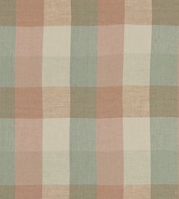 Austin Check Fabric by Clarke & Clarke Mineral/Blush