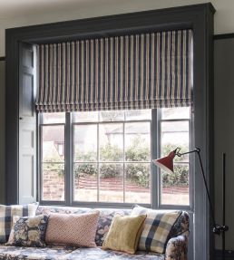 Sackville Stripe Fabric by Clarke & Clarke Citron/Natural