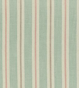 Sackville Stripe Fabric by Clarke & Clarke Mineral/Blush
