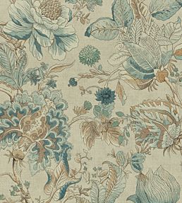 Sissinghurst Fabric by Clarke & Clarke Eau De Nil