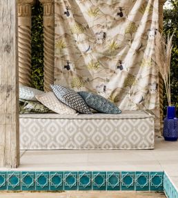 Soraya Fabric by Clarke & Clarke Denim