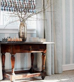 Clipperton Stripe Wallpaper by Anna French Blue/Natural