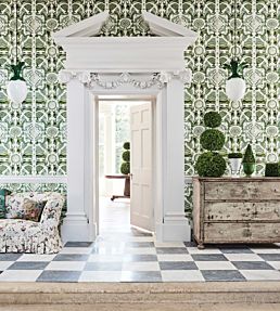 Topiary Wallpaper by Cole & Son China Blue
