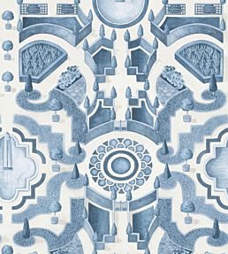 Topiary Wallpaper by Cole & Son China Blue