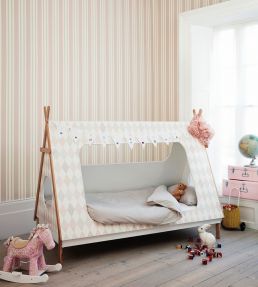 Polo Stripe Wallpaper by Cole & Son Soft Pink