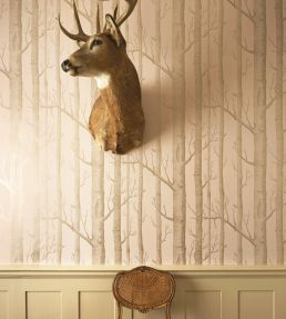 Woods Wallpaper by Cole & Son Pink & Gilver