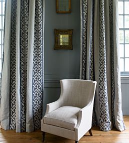 Aragon Fabric by Colefax and Fowler Old Blue