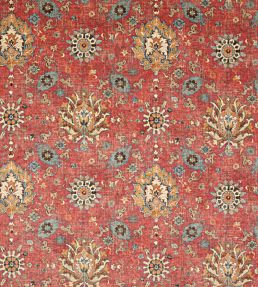 Jocasta Velvet Fabric by Colefax and Fowler Red