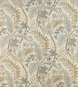 Paisley Leaf Fabric by Colefax and Fowler Old Blue