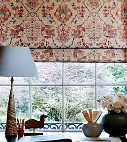 Persis Linen Fabric by Colefax and Fowler Coral
