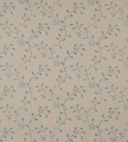 Colyton Linen Fabric by Colefax and Fowler Aqua