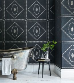 Conchiglie Wallpaper by Cole & Son Soft Gold on Charcoal