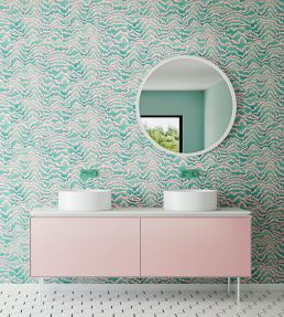 Contour Wallpaper by Ohpopsi Denim & Ochre