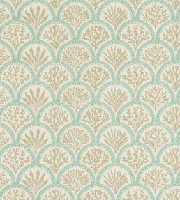 Coralli Wallpaper by Jane Churchill Aqua