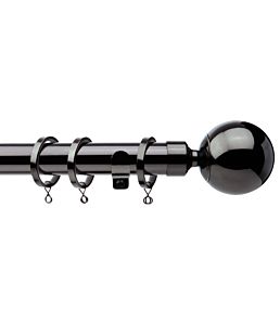 Cosmos 28mm Metal Black Nickel Ball H6028/120/BN 120cm Standard bracket 12 Black Nickel