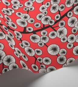 Cotton Tree Wallpaper by MissPrint Snapdragon Red