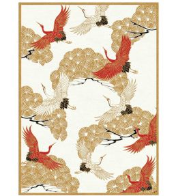 Wendy Morrison Cranes In Trees rug Red/Gold WM-5060410392534 Red/Gold
