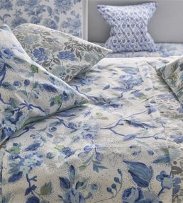 Craven Street Flower Fabric by Designers Guild Woad