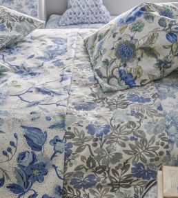 Craven Street Flower Fabric by Designers Guild Woad
