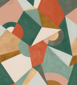 Cubism Wallpaper by Casadeco Vert