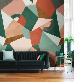 Cubism Wallpaper by Casadeco Vert