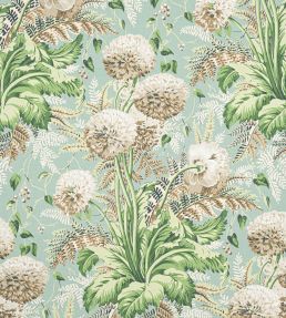 Dahlia Fabric by Anna French Neutral on Robin's Egg