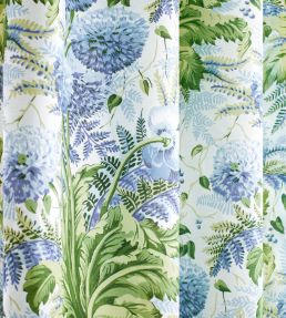 Dahlia Fabric by Anna French Neutral on Robin's Egg
