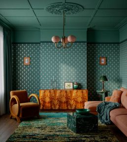 Deco Martini Wallpaper by Divine Savages Green Gold