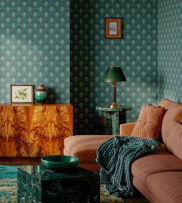Deco Martini Wallpaper by Divine Savages Green Gold