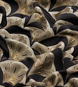 Deco Scallop in Multi Jacquard Fabric by Liberty Pewter Dark