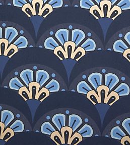 Deco Scallop Wallpaper by Liberty Lapis