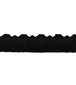 Delicat Silk Cut Fringe Trimming by Samuel & Sons Onyx