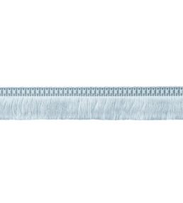 Delicat Silk Moss Fringe Trimming by Samuel & Sons Ice Blue