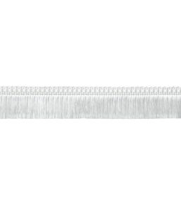 Delicat Silk Moss Fringe Trimming by Samuel & Sons White