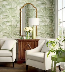 Delray Wallpaper by Thibaut Spa Blue