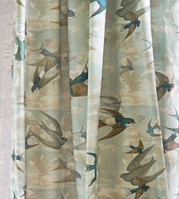 Chimney Swallows Fabric by Designers Guild Sky Blue