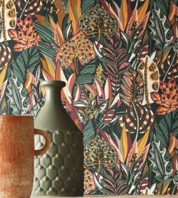 Desirade Wallpaper by Casamance Blanc/Kaki