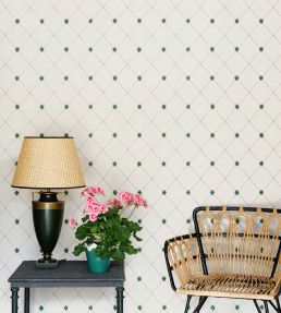 Diamond Trellis Wallpaper by Barneby Gates Green