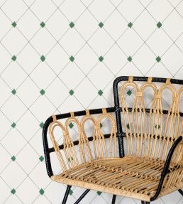 Diamond Trellis Wallpaper by Barneby Gates Green