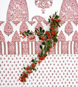 Josephine Fabric by Titley and Marr Scarlet & Coral