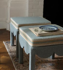 Dorset Striped Border Trimming by Samuel & Sons Aquamarine