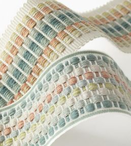 Dorset Striped Border Trimming by Samuel & Sons Aquamarine