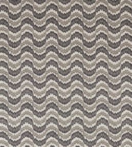 Dragon Flamestitch Fabric by Zoffany Charcoal