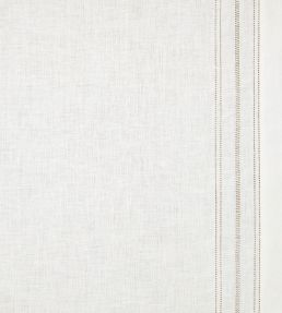 Drawn Thread Ladder & Hem Stitch Edge Fabric by Volga Linen Ivory White