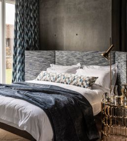 Dritto Fabric by Clarke & Clarke Peacock