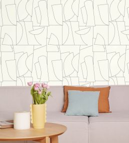 Edges Wallpaper by Caselio Blanc Noir