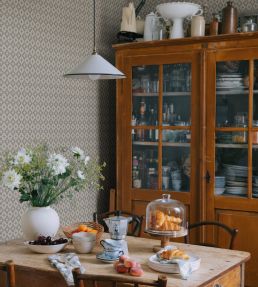 Edvin Wallpaper by Sandberg Indigo Blue