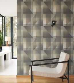 Edward Wallpaper by Casadeco Noir Fusain