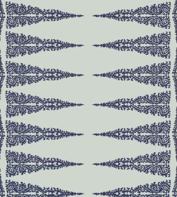 Ellery Stripe Wallpaper by Anna French Navy on Soft Teal