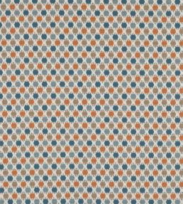 Ellipse Fabric by Jane Churchill Blue/Orange